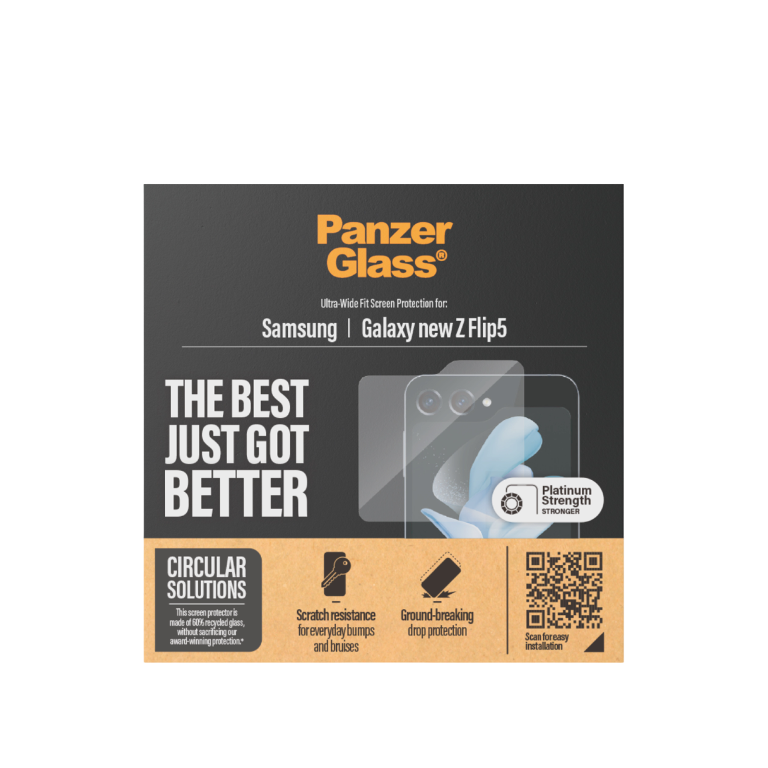Panzerglass Galaxy Z Flip5 2024 Uwf Screenprotector Voor Samsung Transparant afbeelding