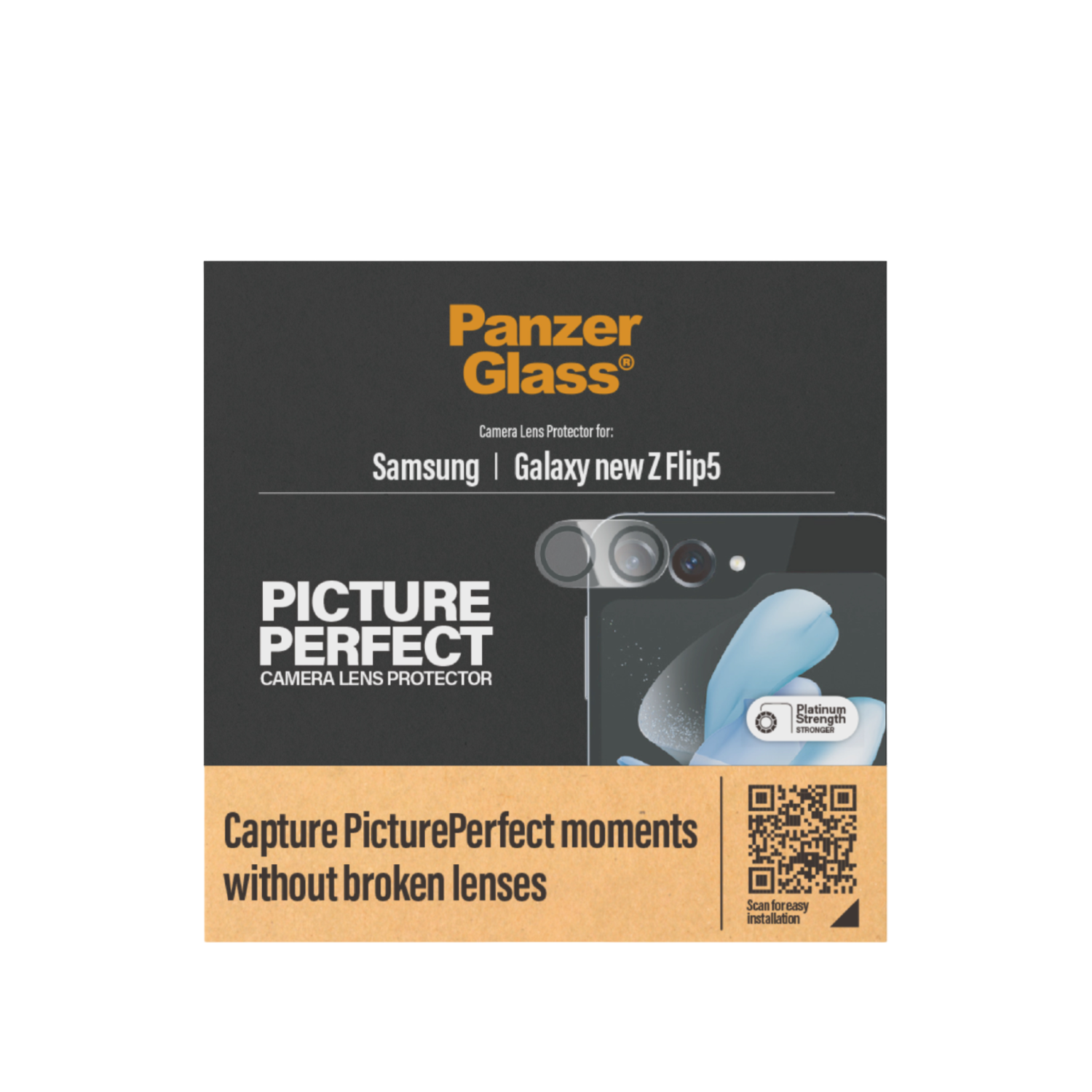 PANZERGLASS Galaxy Z Flip5 2024 PicturePerfect Screenprotector voor Samsung Galaxy Z Flip5 2024 Zwart afbeelding