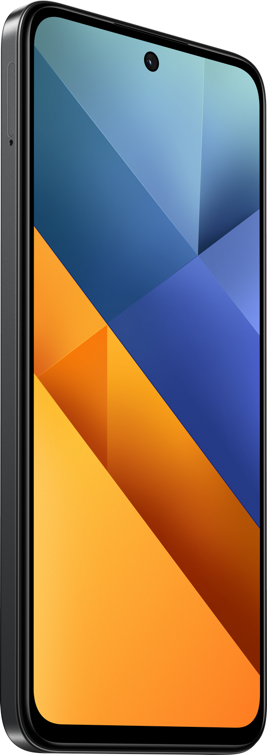 Un teléfono inteligente con un degradado azul y naranja en la pantalla.