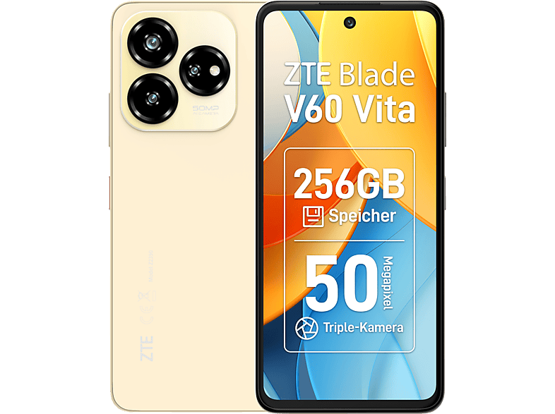 ZTE Blade V60 Vita 256 GB Champagne Gold Dual SIM Smartphone | 256 ...