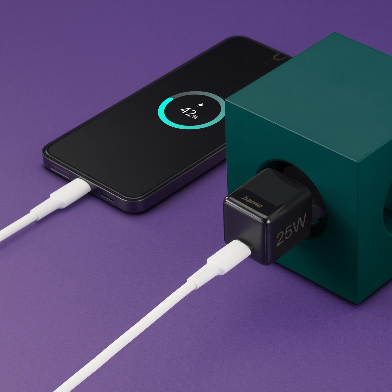 HAMA Oplader Mini USB-C 25W Zwart (201985)