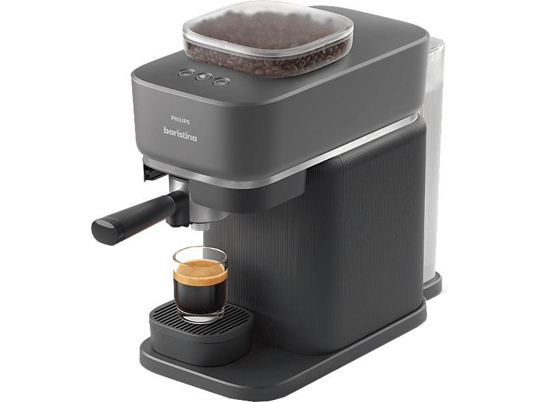 Philips bar300/60 Baristina Espressomaschine (Schwarzgrau, Mahlwerk aus Keramik, 1550 Watt, 16 bar)