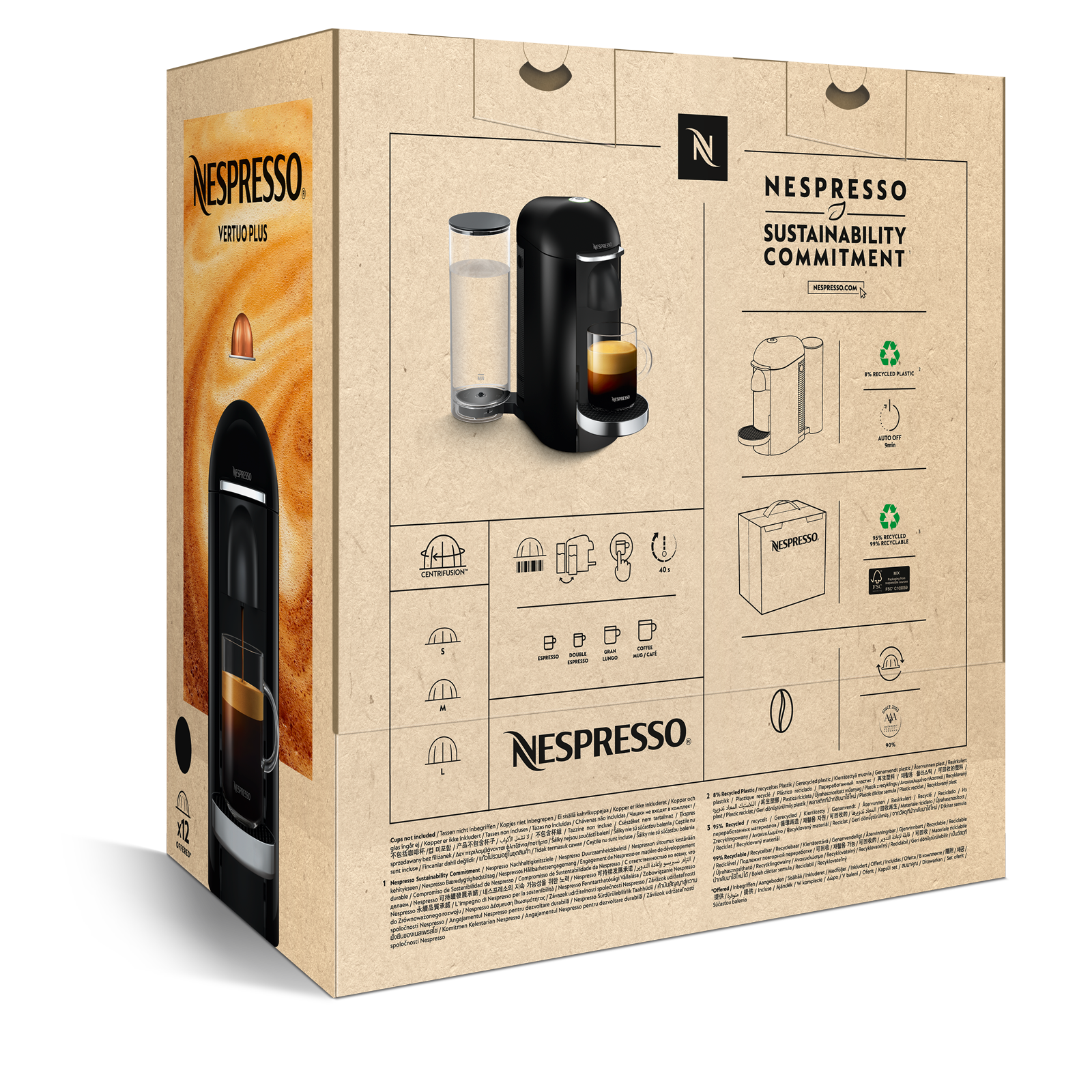 Ekspres na kapsułki Krups-Nespresso XN903110 NES VERTUO+ Biały