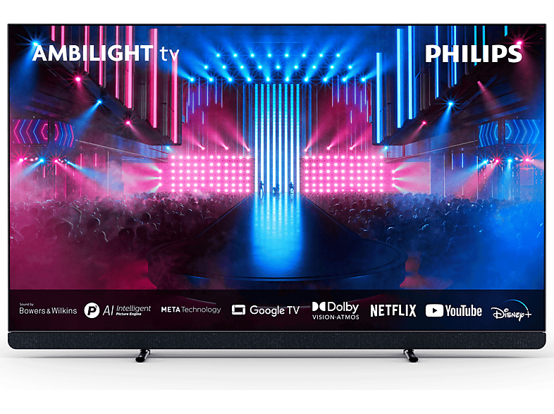 PHILIPS 55OLED909/12 55 inç 139 Ekran Uydu Alıcılı Smart 4K UHD Bowers & Wilkins Dolby Vision & Atmos Google Ambilight TV_0