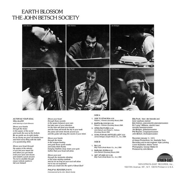 Ein Plattencover mit Bildern von Musikern und Text, der die Titel und Credits des Albums detailliert.