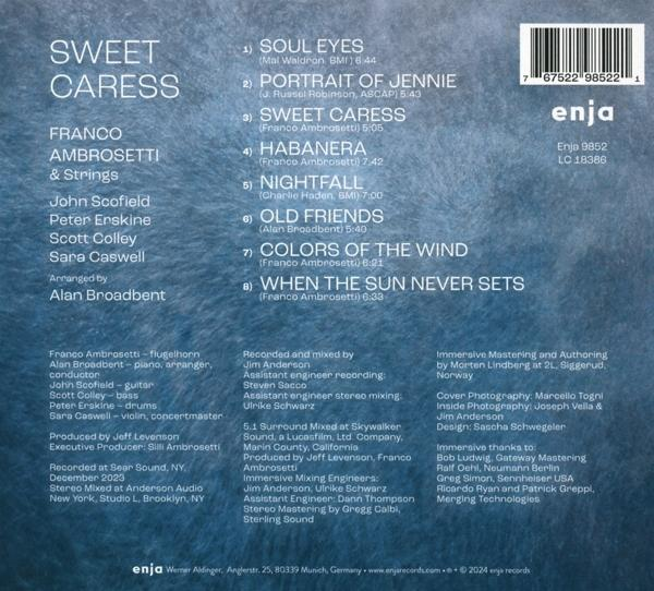 Rückseite einer CD mit Titelliste, Credits und Copyright-Informationen auf weißem Hintergrund.