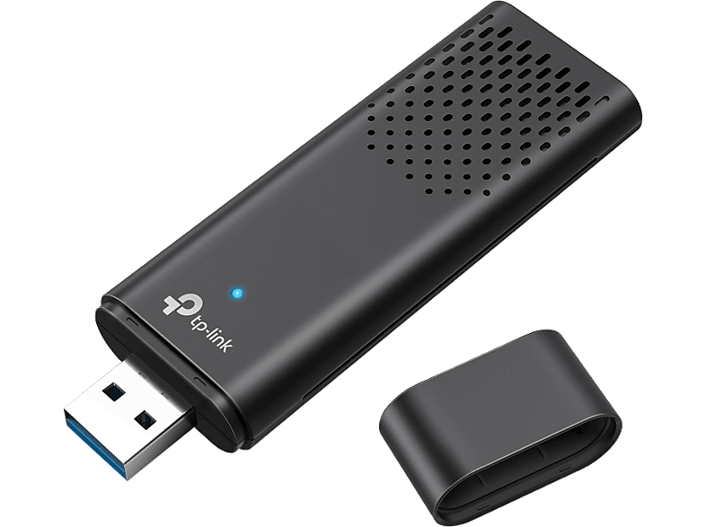 TP LINK AX1800 kétsávos Wi-Fi 6 vezeték nélküli USB 3,0 adapter, fekete (Archer TX20U)