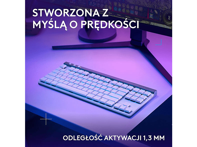 Klawiatura LOGITECH G515 Lightspeed TKL Biały – zdjęcie 3