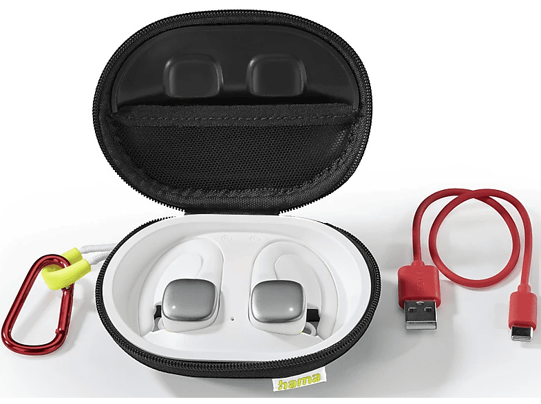 Hama Bluetooth®-Kopfhörer "Spirit Athletics", True Wireless, Ohrbügel, Weiß; Bluetooth-Headset — Foto 2 von 5