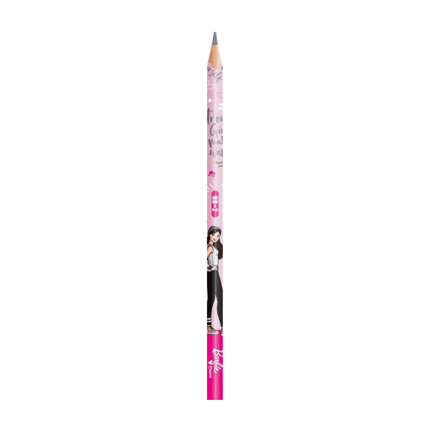 Matita rosa con illustrazione di ragazza, testo: 'Trot Girl Way'.