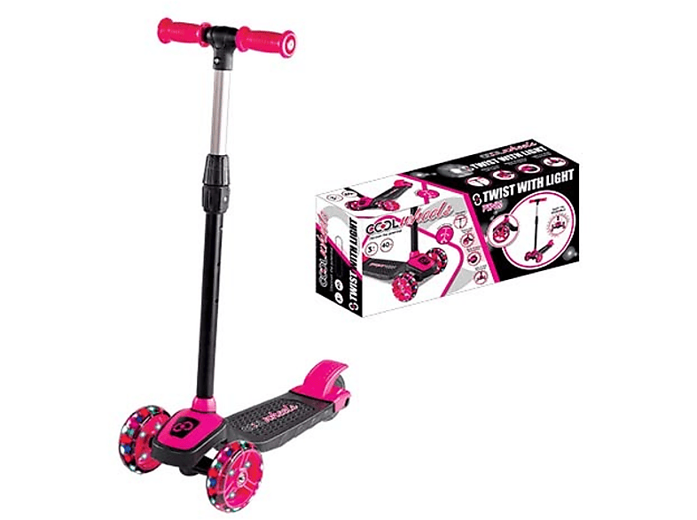 COOL WHEELS Twist 3 Tekerlekli Işıklı Çocuk Scooter Pembe