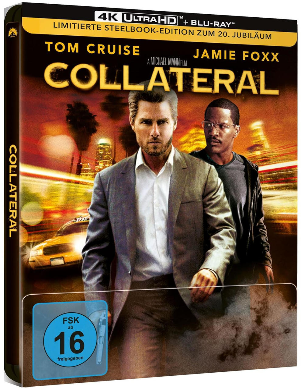 Filmcover für 'Collateral' mit Tom Cruise und Jamie Foxx, mit Filmdetails und Bewertung.