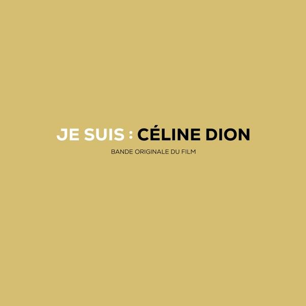 'Je suis: Céline Dion' album borító. Szöveg arany háttéren.