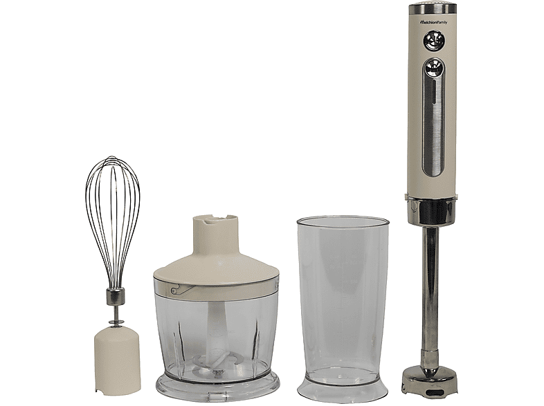 Frullatore ad immersione MELCHIONI FAMILY ARIEL, Potenza massima 150 W, Recipiente da 0.5 l, Livelli di potenza 5 velocità