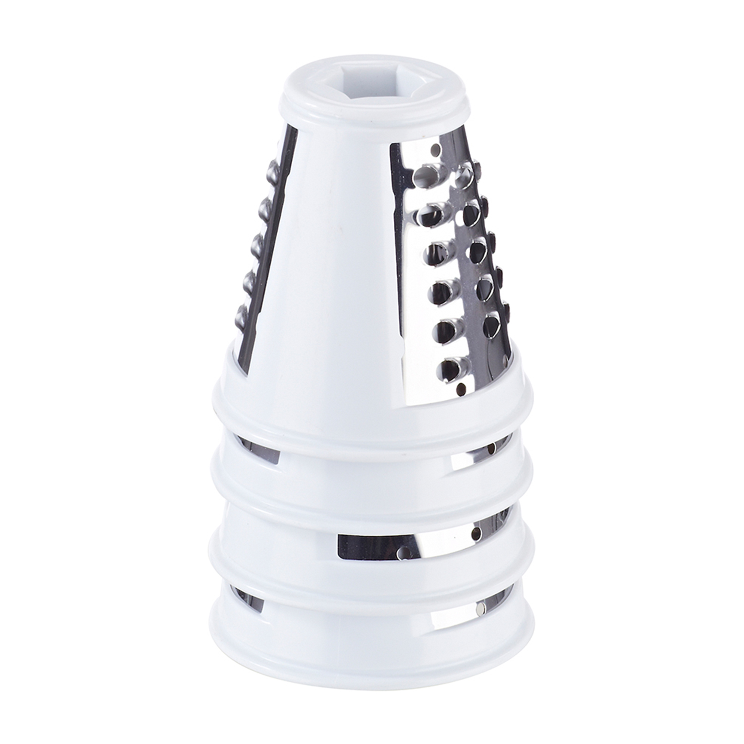 Accessorio bianco per robot da cucina.