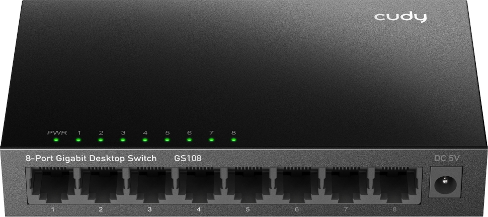 CUDY 8 portos gigabit asztali switch, fém ház, 225771 (GS108)