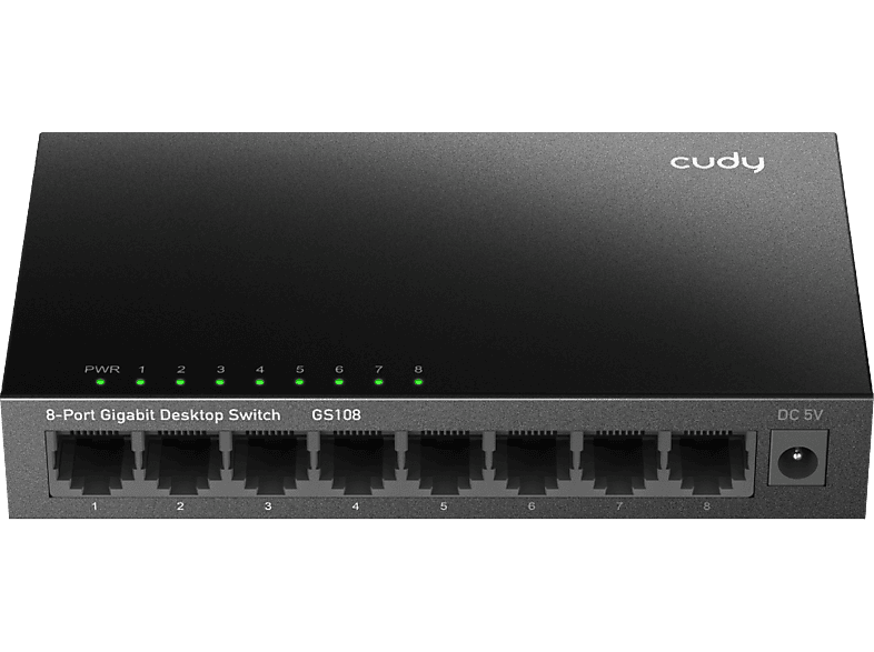 CUDY 8 portos gigabit asztali switch, fém ház, 225771 (GS108)