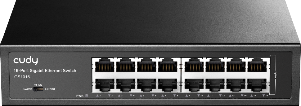 CUDY 16 portos gigabit switch, fém ház, 225772 (GS1016)