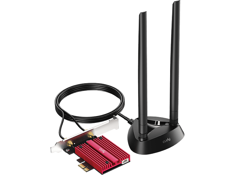 CUDY AX5400 háromsávos Wi-Fi 6E PCI Express hálózati kártya, intel AX210 + BT5.2, 225767 (WE4000)