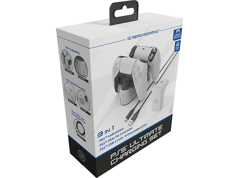 READY2GAMING PS5 Ultimate Charging Set, Ladestation, Weiss