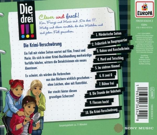 Buchcover: Drei Mädchen betrachten eine Lupe.