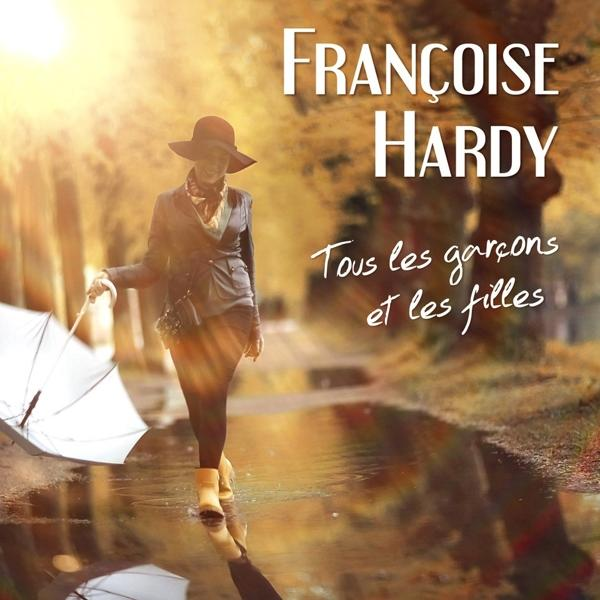 Françoise Hardy Albumcover, Frau mit Regenschirm.