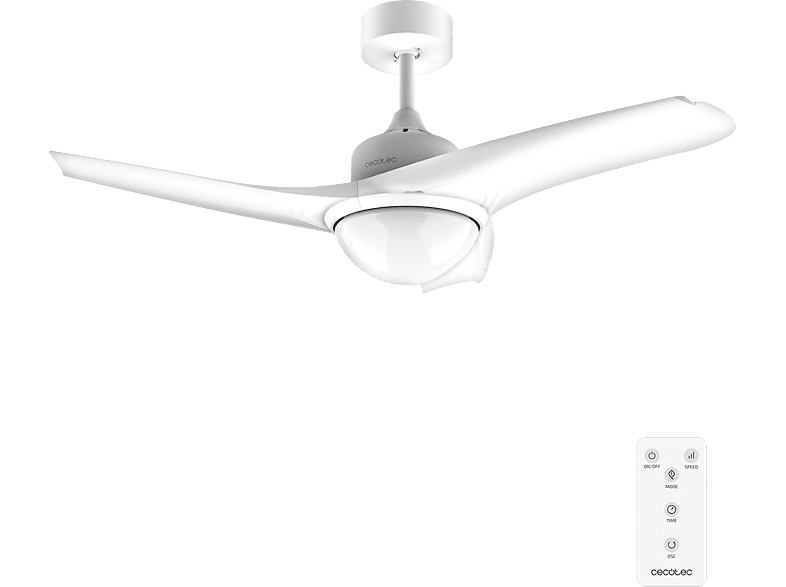 REACONDICIONADO Seminuevo Muy bueno Ventilador de techo con luz - Cecotec EnergySilence Aero 460, 49 W, 3 Velocidades, Temporizador, Luz LED, 106cm
