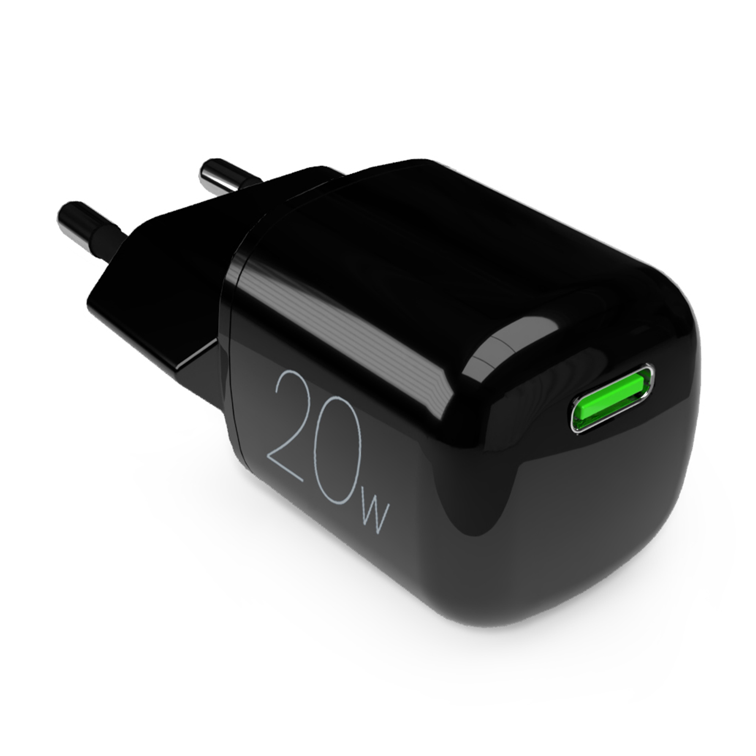 Caricabatteria Puro MiniPro GaN 20W Usb-C da 20W, Nero