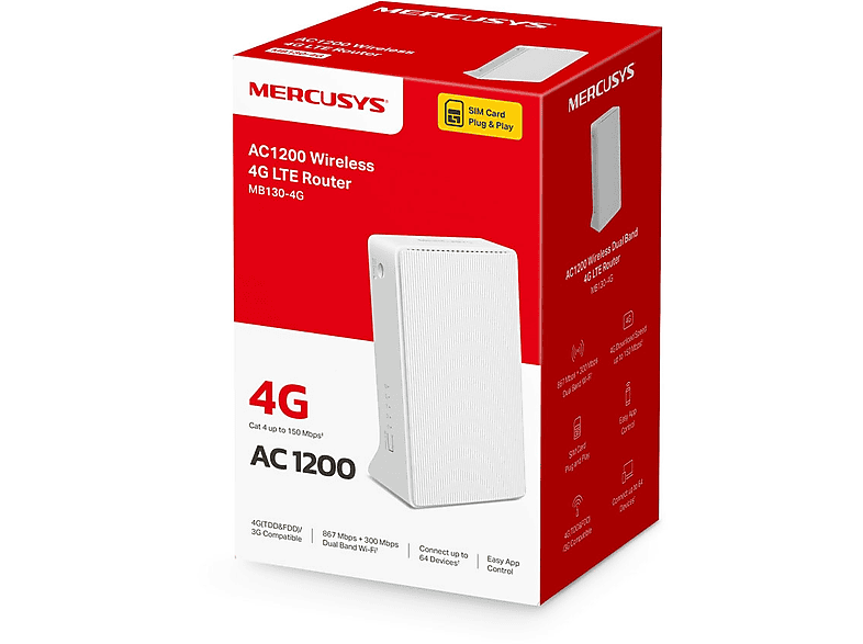 Router MERCUSYS MB130-4G Wi-Fi 5 AC1200 – zdjęcie 3