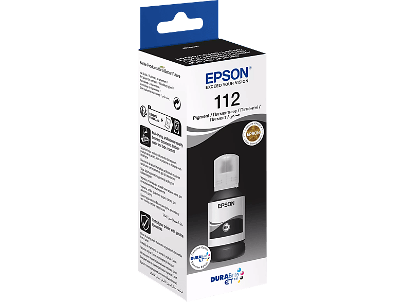 EPSON 112 EcoTank tintatartály, 127 ml, fekete (C13T06C14A)