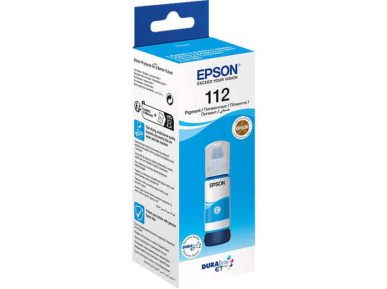 EPSON 112 EcoTank tintatartály, 70 ml, ciánkék (C13T06C24A)