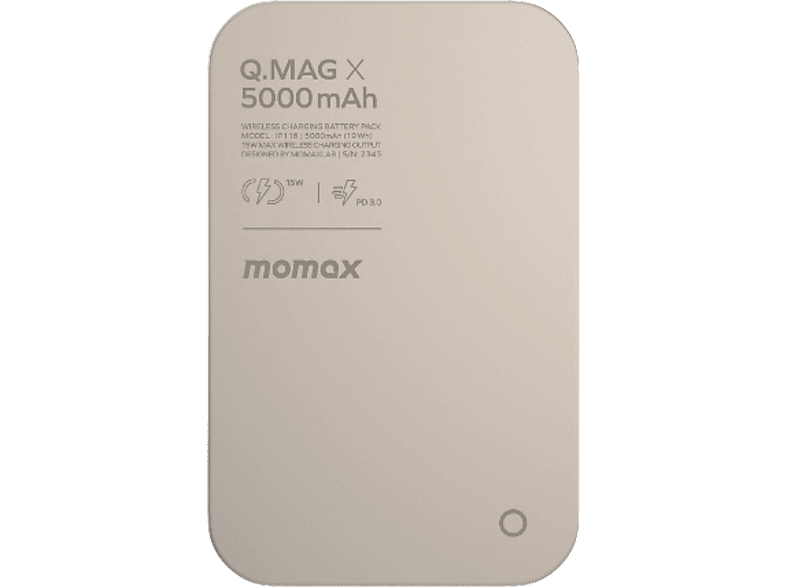 MOMAX IP116E Q.Mag X 5000mAh Magsafe Wireless Powerbank Titanyum