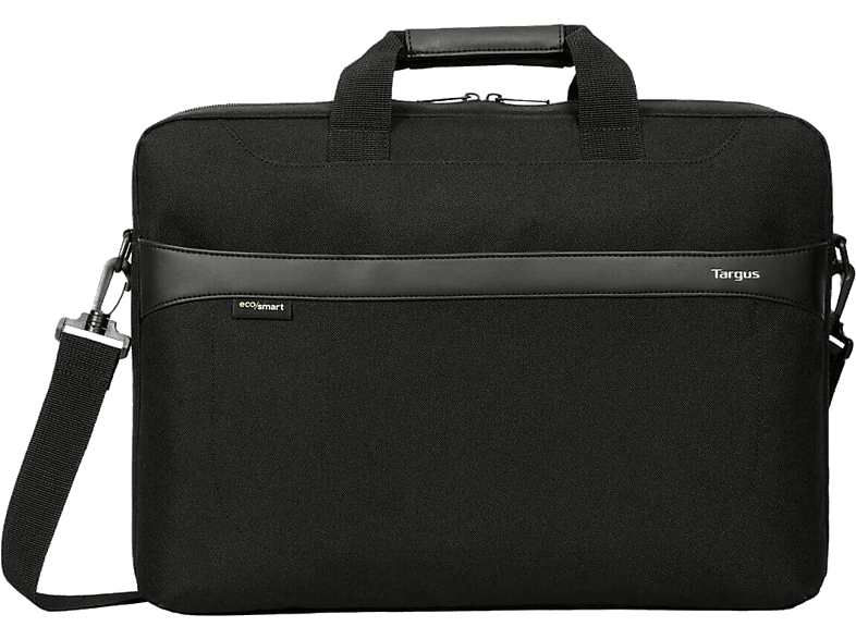Maletín para portátil - Targus GeoLite EcoSmart Slim Brief, 15-16", Resistente al agua, Correa Extraíble, Negro