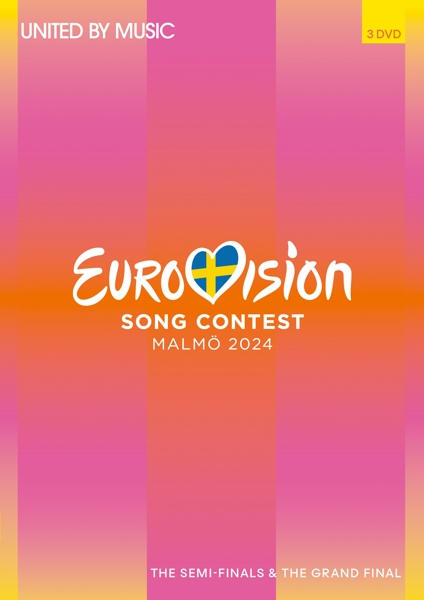 Eurovision Song Contest DVD-Hülle mit farbenfrohem Design und Text. Es steht Eurovision Song Contest.
