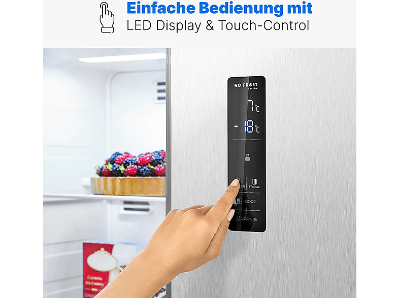 Thumbnail - BOMANN SBS 7344 Side-by-Side (442 l, E, 1770 mm hoch, Front Edelstahl-Optik)