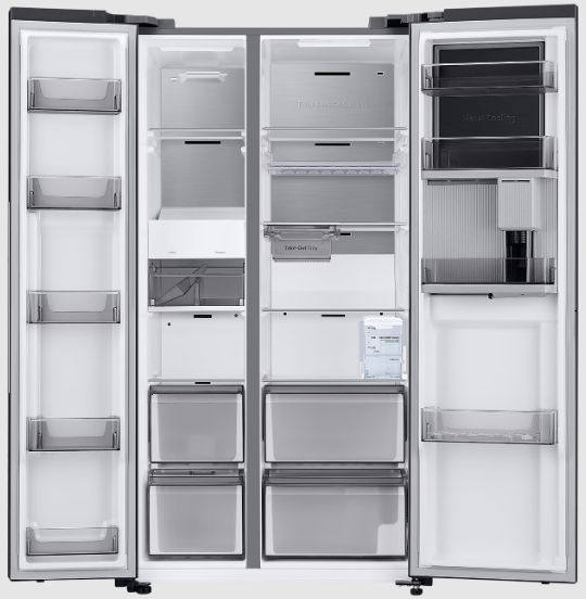 Lodówka Side by Side SAMSUNG RH69DG805EB1EF 178cm Grafitowy No Frost Twin Cooling