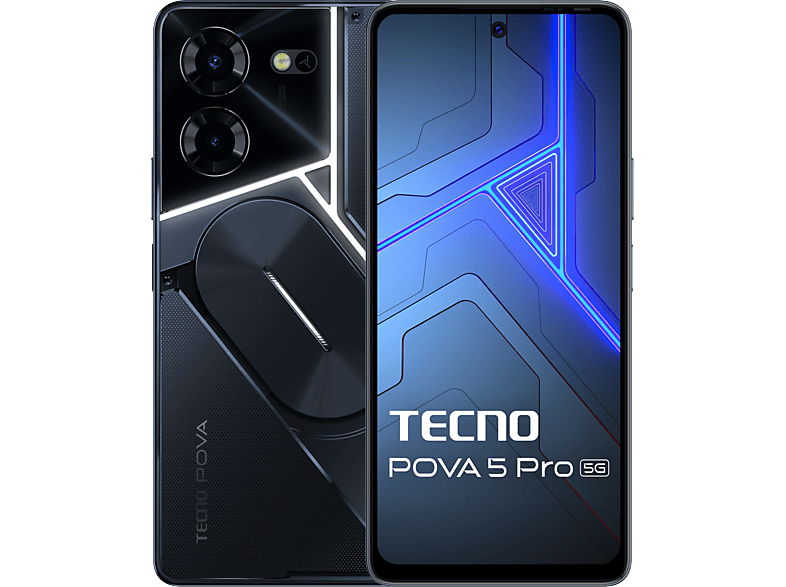 TECNO POVA 5 PRO 5G 8/256 GB DualSIM Fekete Kártyafüggetlen Okostelefon