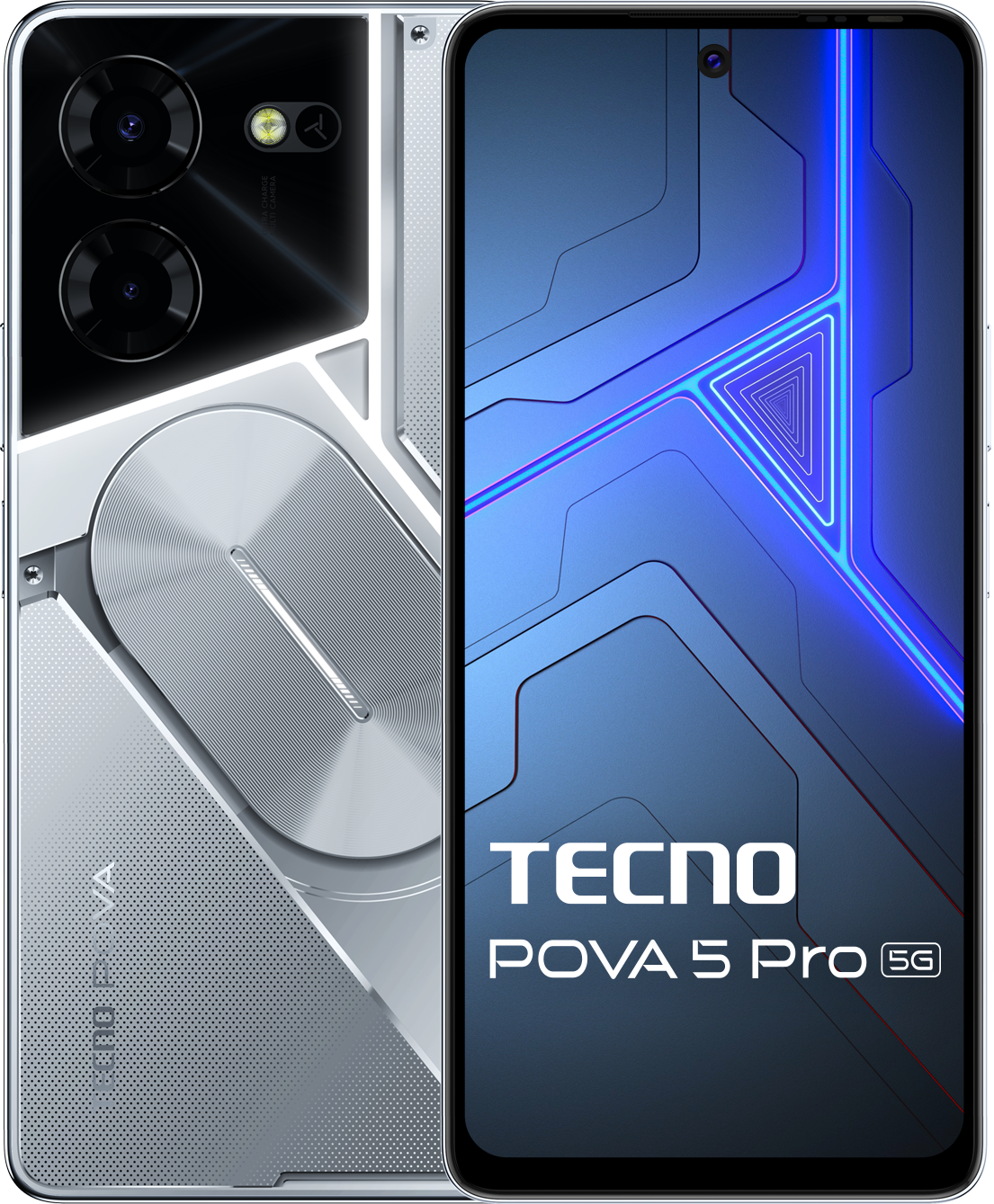 TECNO POVA 5 PRO 5G 8/256 GB DualSIM Ezüst Kártyafüggetlen Okostelefon