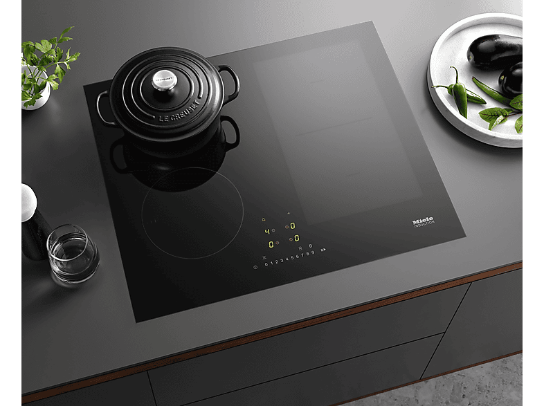 Miele KM 7466 FL, 125 Edition Induktion (620 mm breit, 4-Zonen, Glaskeramik, Autarkes Kochfeld); Kochfeld mit PowerFlex — Foto 2 von 5