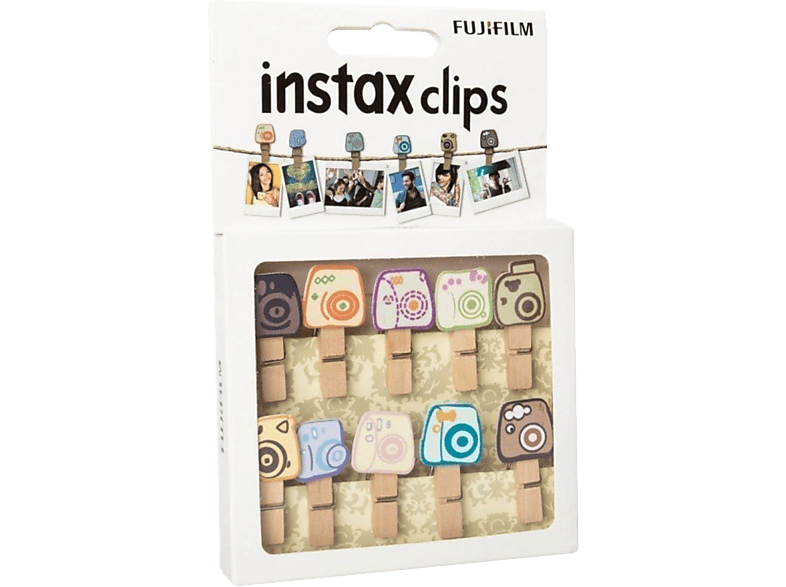 FUJIFILM INSTAX Clips, Holzklammern, Mehrfarbig