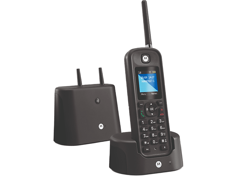 Motorola Draadloze Telefoon O201 Outdoor Dect Lange Afstand + Tam Ip67 - Black