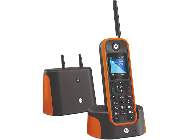 Motorola Draadloze Telefoon O201 Outdoor Dect Lange Afstand + Tam Ip67 - Orange