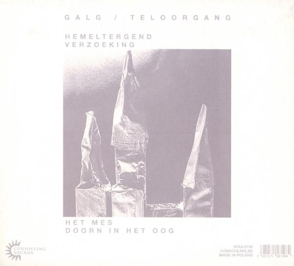 Ein schwarz-weißes Albumcover mit Text oben links und einer geometrischen Form in der Mitte.