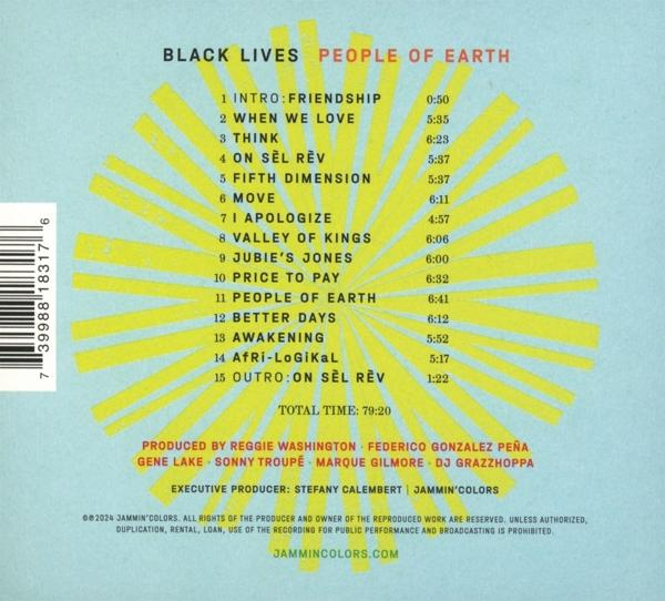 CD-Cover mit Titelliste, Text in Gelb und Weiß.