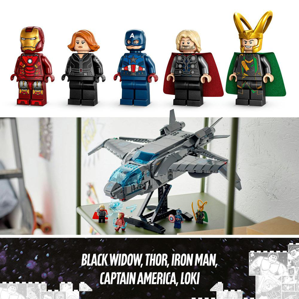 LEGO Marvel 76248 Der Quinjet der Avengers Bausatz, Mehrfarbig