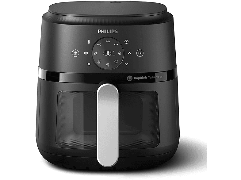 PHILIPS Airfryer Serie 2000 da 4.2L NA221/00 FRIGGITRICE AD ARIA, capacità 4,2 l, Max potenza 1500 W, Nero