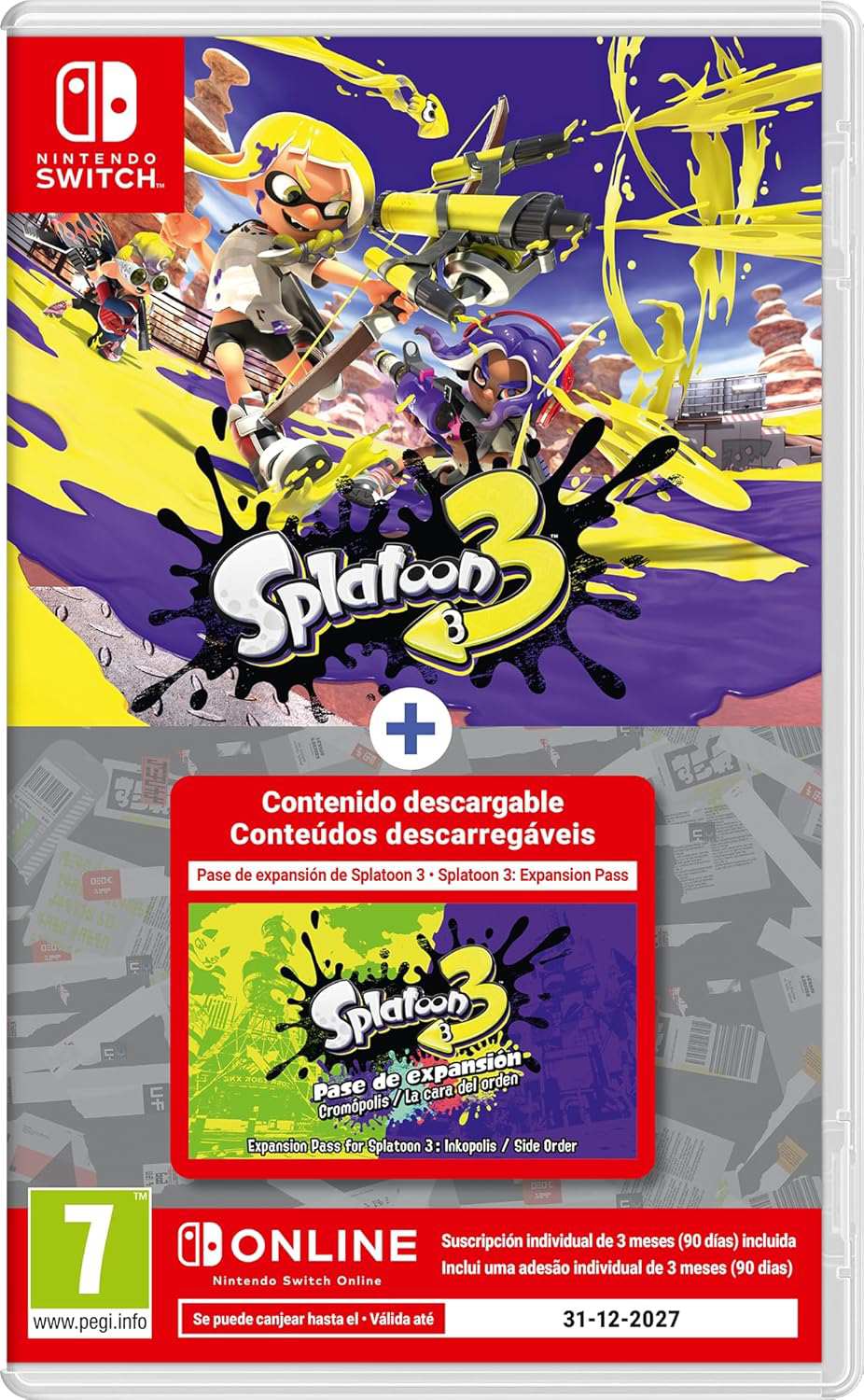Juego Nintendo Switch | SWITCH SPLATOON 3 + EXP PASS + 3 MESES NSO