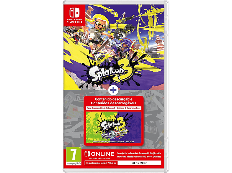 Nintendo Switch Splatoon 3 + Pase de expansión meses Online (NSO)