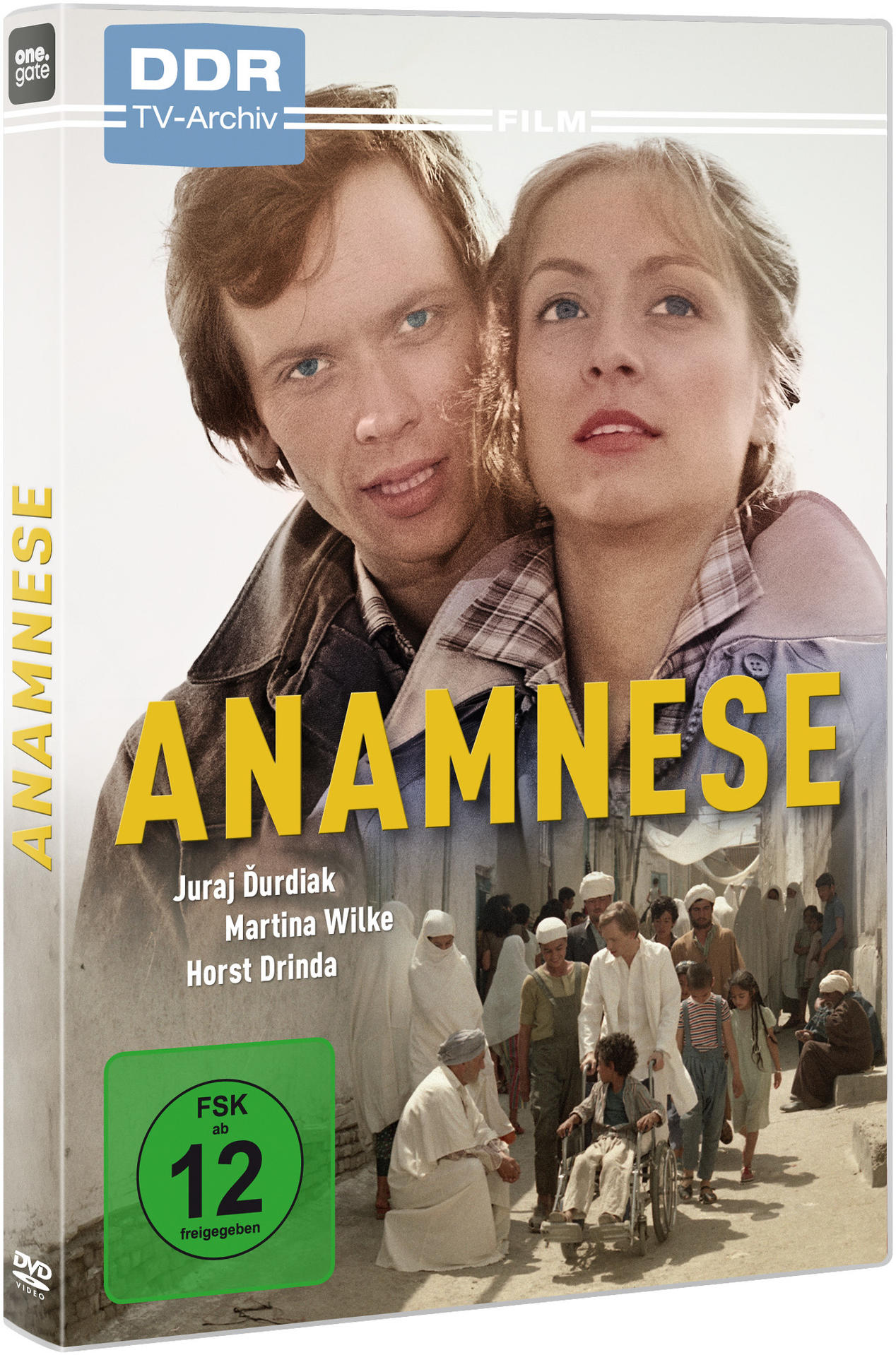 DVD-Hülle des Films 'Anamnese'. Ein Mann und eine Frau sind abgebildet, weitere Figuren im Hintergrund.