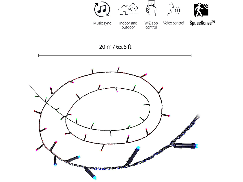 Philips Fairy Light Color Outdoor, 20 m; LED Lichterkette — Foto 2 von 5